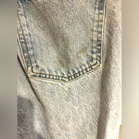 Zara High Rise Straight Denim Jeans with Raw Hemline Size 4 - Picture 4 of 5